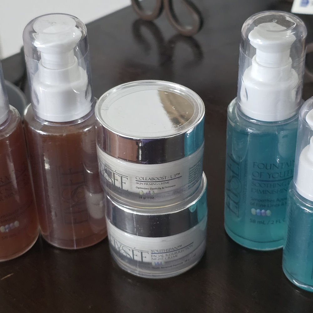 Youth Skincare Set with Blue and Silver Packaging